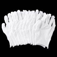 6Pairs White Cotton Gloves Soft Thin Gloves Hand Protector Work Gloves Easy Clean Anti Dust Multi For Household Ourdoor Working