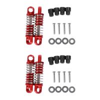 4Pcs 1/28 RC Aluminum Shock Absorbers for WLtoys RC Car K969 K989 K999 P929 4WD Short Course Drift Car Upgrade Parts-Red