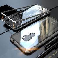 GOOGLEHITECH Luxury Smart Case For ด้านเดียวแก้ว (ด้านหลัง) หัวเว่ย Huawei Mate 20 แม่เหล็กดูดซับโลหะพลิกกรณีโทรศัพท์สำหรับ 360 คุ้มครองเต็มรูปแบบแม่เหล็กโลหะกระจกกันชนปกสำหรับหัวเว่ย Huawei Mate 20 / huawei Mate 20 กรณีปกหลัง 6.53  นิ้ว