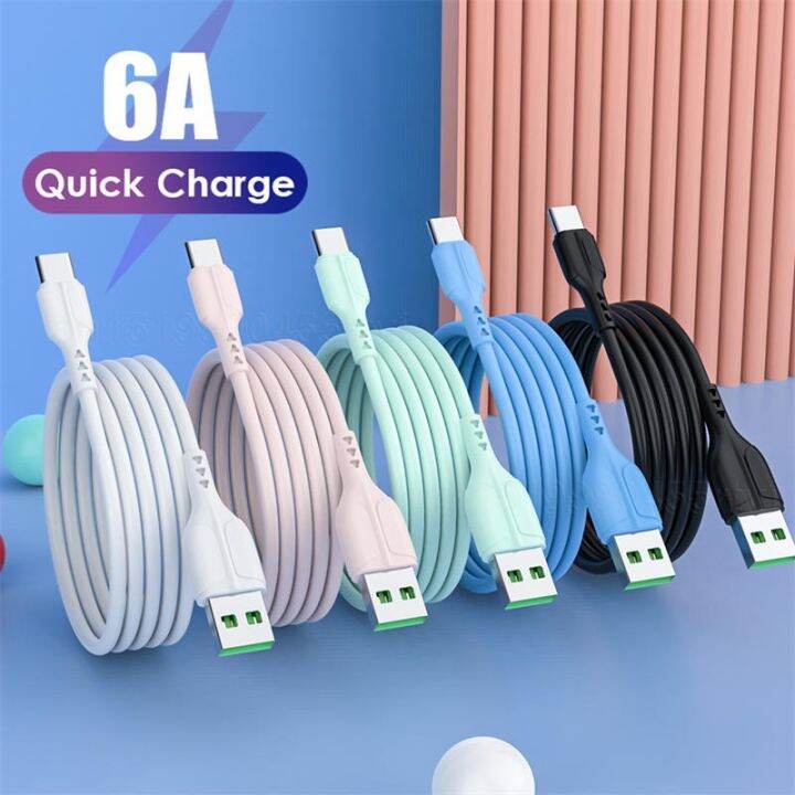 a-lovable-6asilicone-usb-type-cable-สำหรับ-samsungmobile-phonecharging-charger-usbc-wire-data-cord-1m-2m