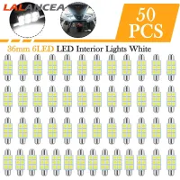 LA 50ชิ้น36มม. C5w 6 Led แบบ Smd รังผึ้งชุดหลอดไฟเสริมแผนที่โดมในร่มป้ายทะเบียนรถหลอดไฟ6000K สว่างสุดๆ【fast】