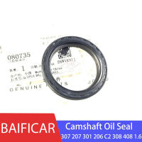 Baificar ยี่ห้อใหม่ของแท้เครื่องยนต์ Camshaft ซีลน้ำมัน080724 080735สำหรับ Peugeot 307 207 301 206 308 408 Partner Citroen C2 C3 1.6