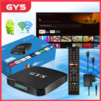 กล่องทีวี GYS TVBox 2GB 16GB 9.0แอนดรอยด์ S905X3 2.4G/5G WiFi บลูทูธ4K สมาร์ทแอนดรอยด์