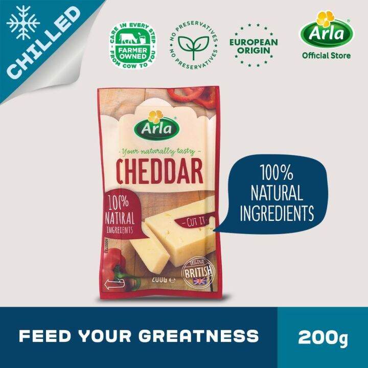 Arla Natural Cheddar Chunk 200g (Expiry Date April 6, 2023) Lazada PH