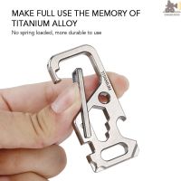 SNKE Outdoor Multi-Tool Titanium Alloy Clip Key Chain Holder Bottle Opener Wrench Bike ToolTH