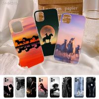 ✚▼ Horse Galloping Horse Phone Case Silicone Soft for iphone 14 13 12 11 Pro Mini XS MAX 8 7 6 Plus X XS XR Cover