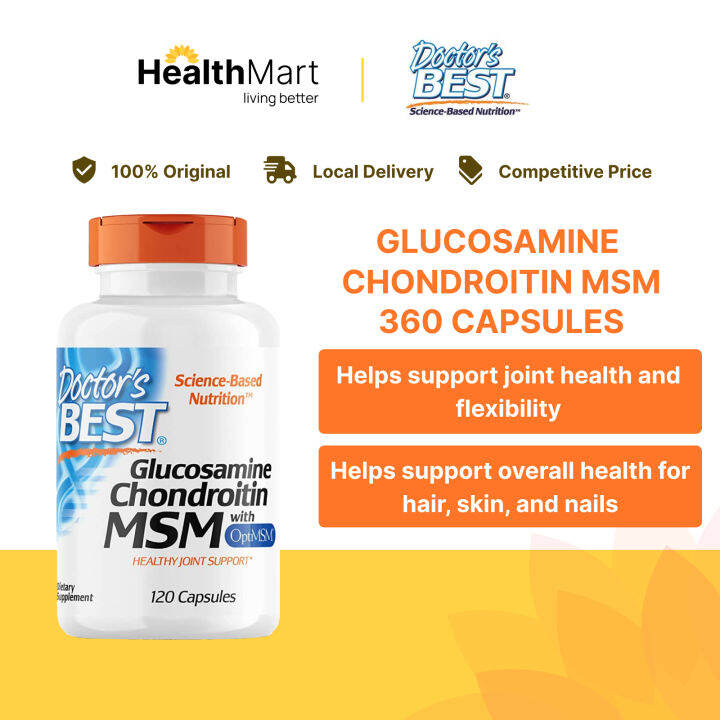 [SG] Doctor's Best, Glucosamine Chondroitin Msm with OptiMSM (Supports
