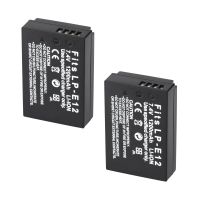 2 Battery LP-E12 LP E12 Battery Charger For Canon EOS M M2 M100 M50 100D Rebel SL1 LPE12 1200Mah Batteries