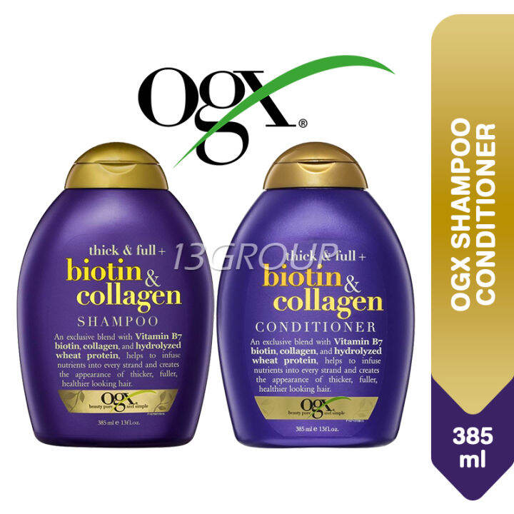 OGX Biotin & Collagen Shampoo / Conditioner, 385ml Lazada Singapore