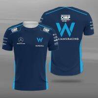 วิลเลียมสูตร1 F1มีพัดลม3D ทำจากโพลีเอสเตอร์แข่งเสื้อยืดพิมพ์ลาย