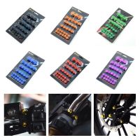 30Pcs/Set Motorcycle Modification Accessories Head Screw Cover Decorative Parts Black Blue Purple Gold Nuts Styling Cover Nails  Screws Fasteners