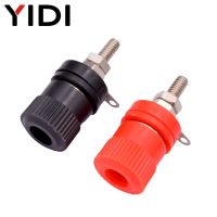 10pcs/lot Red Black Audio Amplifier Speaker Binding Post Panel Mount Connector 4mm Banana Plug Jack Socket Nickel Plate Terminal Electrical Connectors