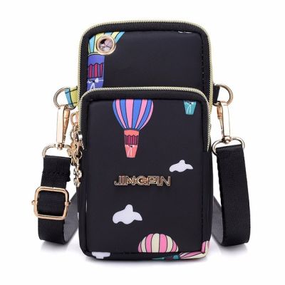 Yogodlns Waterproof Nylon Women Crossbody Phone Shoulder Bag Mini Pouch Case Belt Casual Fashion Purse Wallet