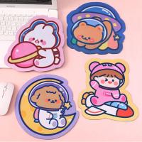 (Hulux electron) 21X22Cm Kawaii Cartoon Antislip Mouse Pad Cute Bear Desk Big Mat Pads Space Cup Mat Waterproof Office Home School Decoration