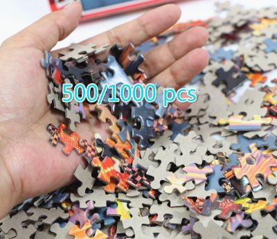500/1000 Piece Adult Childrens Puzzle Educational Educational Toys Beautiful Scenery Cute Animal Puzzle Decompression Toys