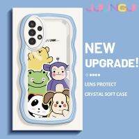 Jjlingji เคส A04s กาแลคซี A13 5G ลายการ์ตูนกบหมีแพนด้าเคสมือถือกันกระแทกแบบใสนิ่มเคสป้องกันซิลิกาเจลโปร่งใสลายกล้องถ่ายรูปเก๋ไก๋