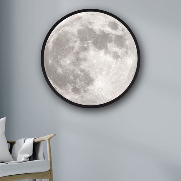 กระจกแต่งหน้ารูปทรงดวงจันทร์ทนทานต่อการเกิดออกซิเดชันพร้อมไฟ-led-กันการกระจายตัวติดผนังสำหรับโต๊ะเครื่องแป้ง