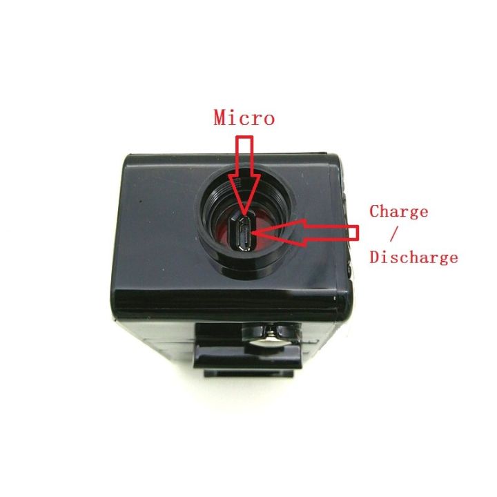 ซองกันน้ำชาร์จแบตสำรองกันน้ำ5200mah-สำหรับ-gopro-hero-8-9-1011กรอบกล้องแอ็กชันสีดำ