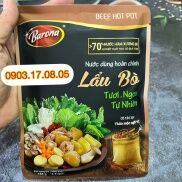 Nước dùng hoàn chỉnh LẨU BÒ Barona có túi lọc thảo mộc ngũ vị