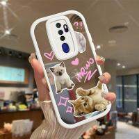 เคสสำหรับ OPPO A9 2020เคสกระจกแมวน่ารัก2023โทรศัพท์กันกระแทกฝาหลังลวดลายใหม่ฝาครอบป้องกันกล้องคลุมทั้งหมดปลอกซิลิโคน