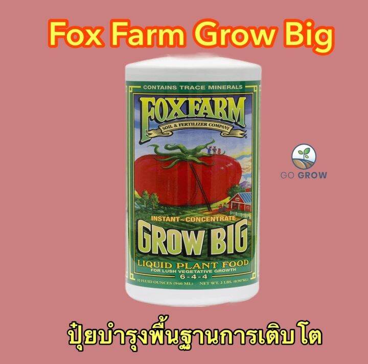 Fox Farm Grow Big ขนาด1 L ปุ๋ยบำรุงพื้นฐานการเติบโต Lazada.co.th