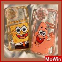 Mowin - เคสไอโฟน iPhone 13 เคส ซิลิโคนนุ่มเคสใสสแควร์ขอบแองเจิลกล้องป้องกันตากันกระแทกการ์ตูนสไตล์น่ารักสำหรับ 12 iPh