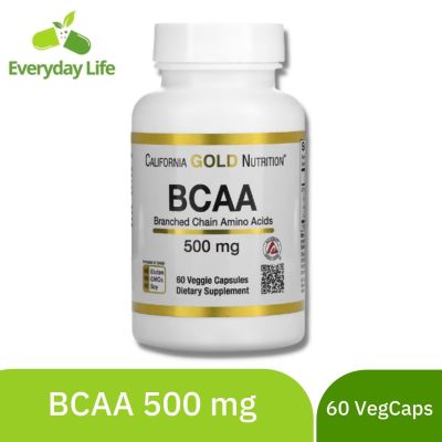 [Exp.2024] California Gold Nutrition BCAA 500 mg 60 Veggie Caps