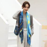 Lucy Fashion Scarf 110 * 110cm square scarf womens shawl printed scarf imitation silk scarf large square scarf