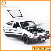 Leburt โมเดลรถโลหะผสม AE86พร้อมไฟเสียงจำลองของเล่นรถลาก1:28สำหรับของขวัญคริสต์มาสวันเกิด