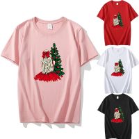 【cw】 T Shirt Colorful ChristmasPrintsFashion Women 39;s Short Sleeve CuteFemale Clothing TshirtTop 5XL ！