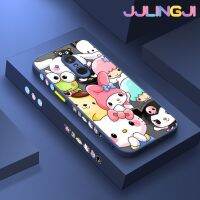 Jjlingji เคสสำหรับ Xiaomi Redmi โน๊ต4 Note 4x Note 4 Pro ลายการ์ตูนสัตว์รวมตัวกันบางขอบสี่เหลี่ยมด้านข้างดีไซน์ใหม่มีน้ำค้างแข็งโปร่งใสกันกระแทกเคสมือถือแข็งปลอกซิลิโคนคลุมทั้งหมดเคสป้องกันกล้องแบบอ่อน