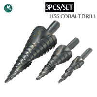 3PCS/SET 4-32MM HSS Cobalt Step Drill Bit Set Nitrogen High Speed Steel Spiral For Metal Cone Triangle Shank Hole Metal drills