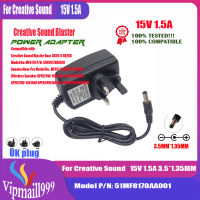 15V 1.5A 1.6A AC DC Adapter 15V 2A สำหรับ Creative Sound Blaster ROAR SR20A MF8170 MF8190แหล่งจ่ายไฟ