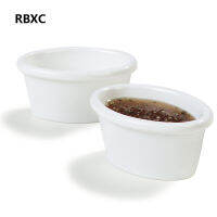 พอร์ซเลนเรียบด้านรูปไข่ Ramekin ชามสำหรับการอบ12x8*4เซนติเมตร