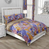 Nordic Linen Bedding set Duvet cover set QueenEuro240x220 size Bed Set BlanketQuilt Covers for home Bedclothes purple leopard