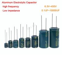 1~50pcs 6.3V~450V Aluminum electrolytic capacitor 16V 25V 50V 100V 400V 10UF 22UF 33UF 68UF 100UF 220UF 1000UF 2200UF 4700UF