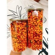 Bắp chiên giòn lắc khô bò lá chanh, siêu ngon lon pet 350g