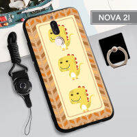 เคสสำหรับหัวเหว่ยนุ่มเคสโทรศัพท์ Nova 2i คลุมทั้งหมด2022ใหม่ฝามีที่ถือวงแหวนและเชือกป้องกันรอยขีดข่วนป้องกันการตกหล่น