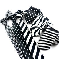 5CM Narrow Printed Checkered Black Neckties Women Men Black White Plaid Ties Girl Casual Neckwear Skinny Tie Suits Slim Gravata