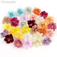 30Pcs Artificial Flowers Head Silk Lily Flower For Wedding Home Christmas Decoration DIY Wreath Scrapbook Supplies Accessories