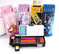 ∋☊■ Transformation multi-function pencil case cartoon creative large-capacity pencil case Double-sided stationery box