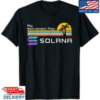 เสื้อยืดผ้าฝ้าย พร้อมส่ง เสื้อยืดแขนสั้น พิมพ์ลาย Solana My Retirement Plan Cryptocurrency หลากสี สําหรับผู้ชาย และผู้หญ  5XP1