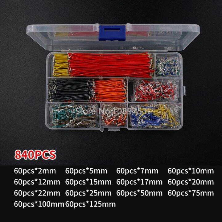 840 Pcs Preformed Breadboard Jumper Wire Kit 14 Lengths Assorted Jumper