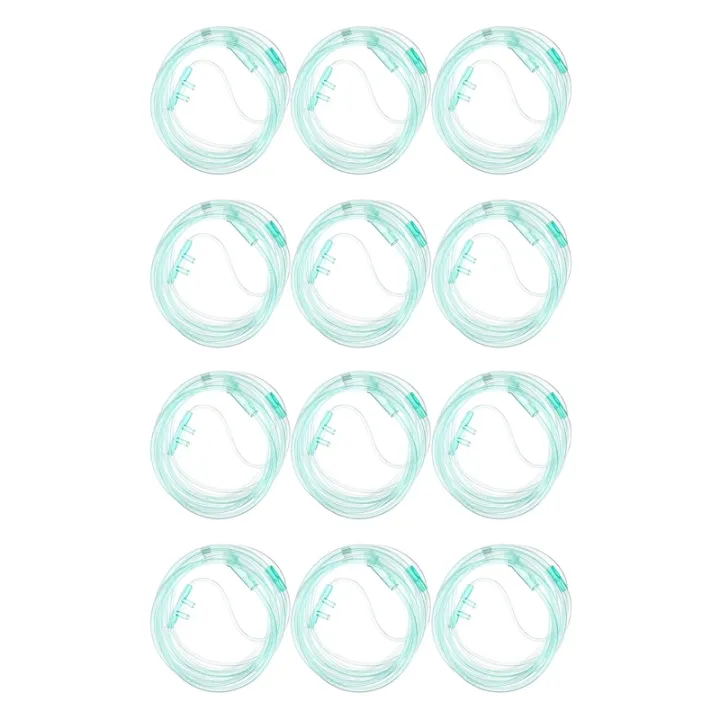 12Pcs Oxygen Cannulas 2 Meters Nasal Cannula Soft Nasal Oxygen Tubing ...