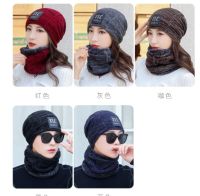 UPPER หมวกผ้าไหมพรม สไตล์เกาหลี มีผ้าพันคอ  รุ่น UP52  หมวกไหมพรม หมวก กันหนาว หมวกแฟชั่น เกาหลี ญี่ปุ่น