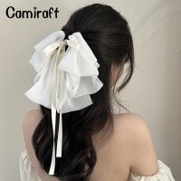 Camiraft กิ๊บติดผมรูปโบว์ที่แต่งผมสวยหรูเกาหลี,กิ๊บโบว์ติดผมริบบิ้นหลายชั้นสำหรับผู้หญิงหญิงสาว2023แฟชั่นหรูหราสง่างามสไตล์จีนผมหางม้าสูงเครื่องประดับผมกิ๊ปหนีบผม