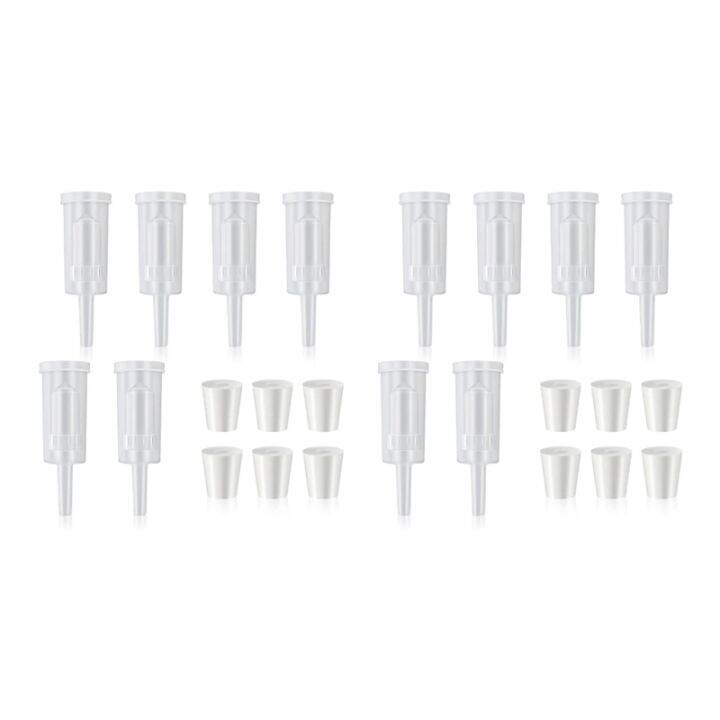 12-pack-brewing-airlock-เบียร์ไวน์-airlock-พร้อมยาง-airlock-stopper-carboy-bung-twin-bubble-airlock