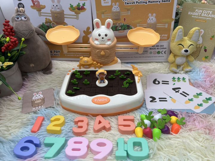 ของเล่น-ของเล่นเด็ก-กระต่าย-กระต่ายบาลานซ์-balance-game-game-scale-toy-ของเล่นเสริมพัฒนาการ-สอนบวกเลข-คณิตศาสตร์