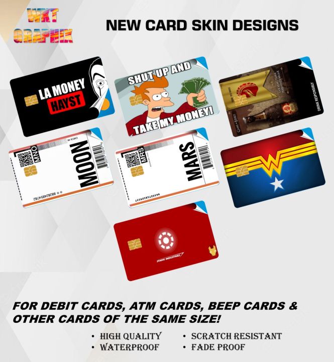 LUXARY BRANDS CARD SKINS FOR DEBIT CARDS AND BEEP CARDS