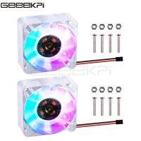 GeeekPi RaspberryPi LED Cooler 1 Set 2 Pack 40x40x10 Transparent/Black Cooling Fan 4010 Blue Light RGB for Raspberry Pi 4B/3B /3